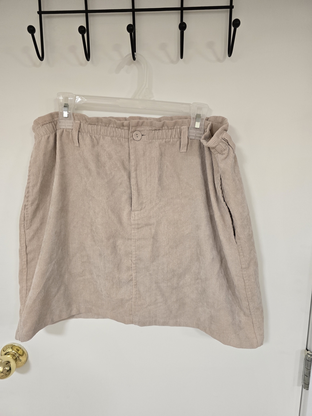 Ardene Neutral Beige Corduroy Mini Skirt
